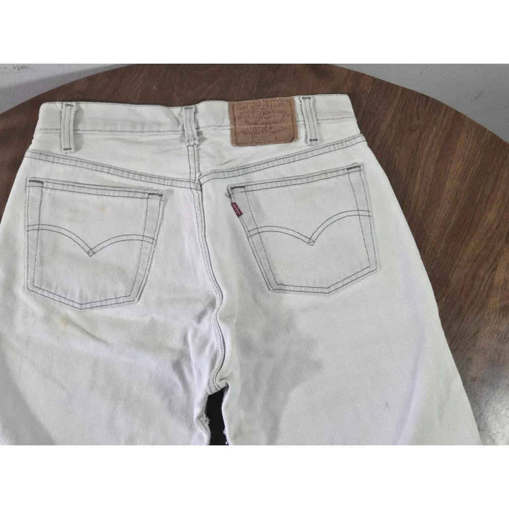 Vintage Levi's 501 0657 31x36 Faded Grey‎ Jeans 80s Made in USA Fit 30 x 36